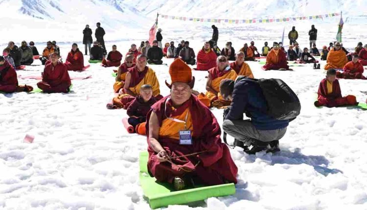 Zanskar Winter Sports & Tourism Festival: Meditation, yoga session held at Karsha Zanskar