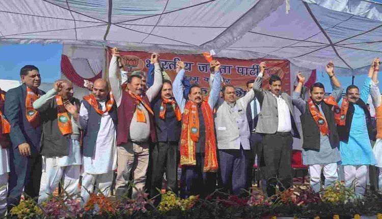 Tarun Chugh, Dr Jitendra address public meeting at Udhampur