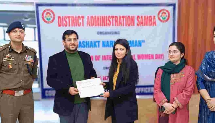 Samba admin felicitates women achievers on Int'l Women's Day