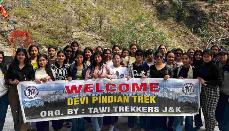 Tawi Trekkers J&K Orchestrates a Memorable Trek to Devi Pindian, Katra, with an Exclusive Group of 143 Women from PS Government College for Women, Gandhi Nagar