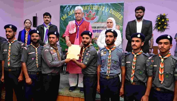 Our Scouts & Guides are the epitome of selfless service, discipline, dedication and leadership: LG Sinha