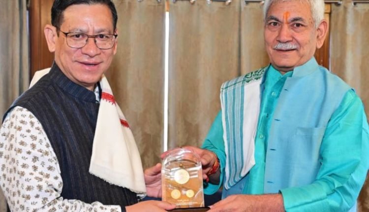 Justice N. Kotiswar Singh Visits Raj Bhawan: Lt Governor Sinha Commends His Supreme Court Appointment