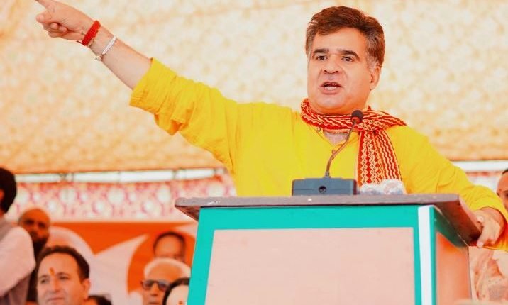 BJP President J&K Ravinder Raina addressed a mega Public Rally at Kishtwar