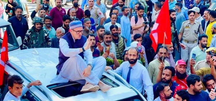 Omar Abdullah files nomination papers from Ganderbal assembly segment 