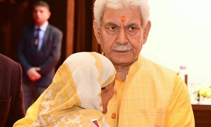 Lt Governor Manoj Sinha meets families of victims of terrorism