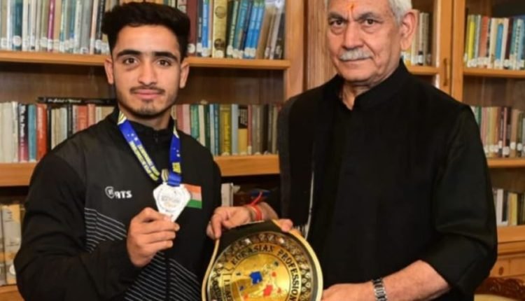 Young Baramulla Wushu Star Musharaf Qayoom Meets Lt Governor After Eurasian Sanda League Triumph