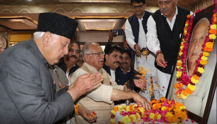 BJP’s Neglect of Jammu Criticized by Farooq Abdullah; Mangat Ram’s Statue to be Installed in Region