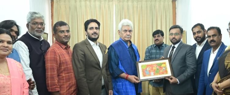 Hyderabad Media Delegation Meets Lt Governor Manoj Sinha to Explore J&K's Developmental Progress
