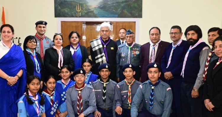 Lieutenant Governor interacts with Scouts & Guides; lauds their exemplary contribution to the society