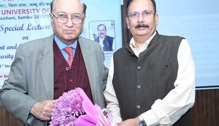 Central University Jammu hosts lecture on India’s security and foreign policies by Amb. (Retd.) G. Parthasarathy