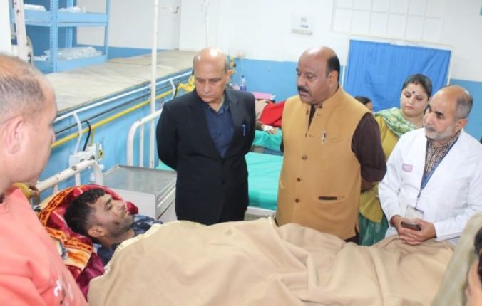 Dy CM Surinder Kumar Chuadhary visits Kishtwar accident victims at GMC Jammu