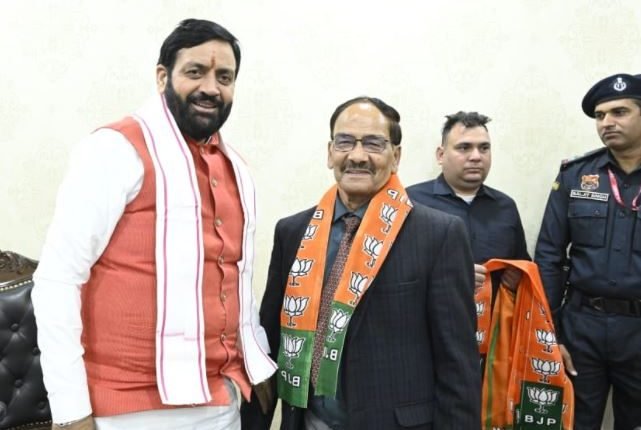 Pritam Singh Saini joins BJP in presence of Haryana CM Nayab Saini Singh