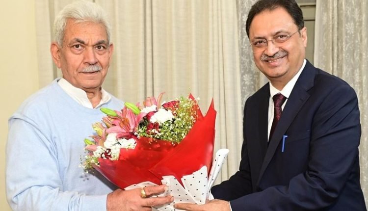 Amitava Chatterjee, J&K Bank MD & CEO, Meets Lieutenant Governor Manoj Sinha in Jammu