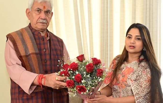 Lt Governor Manoj Sinha Meets Ms Krinal Shah Suri to Discuss International Cooperation and Development