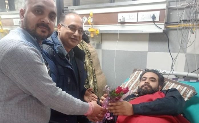 Rakesh Kumar Koul Visits GMC Jammu, Extends Support to Injured BJP Youth Leader Kanav Sharma