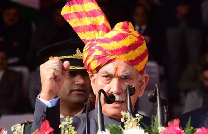 Lieutenant Governor Manoj Sinha unfurls National Flag at Republic Day function