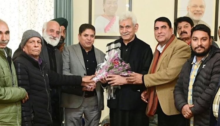 PM Package Appointees and PoJK Displaced Delegation Meet LG Manoj Sinha