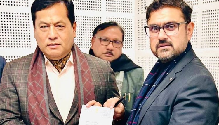 Satish Sharma meets Union Minister Sarbananda Sonowal