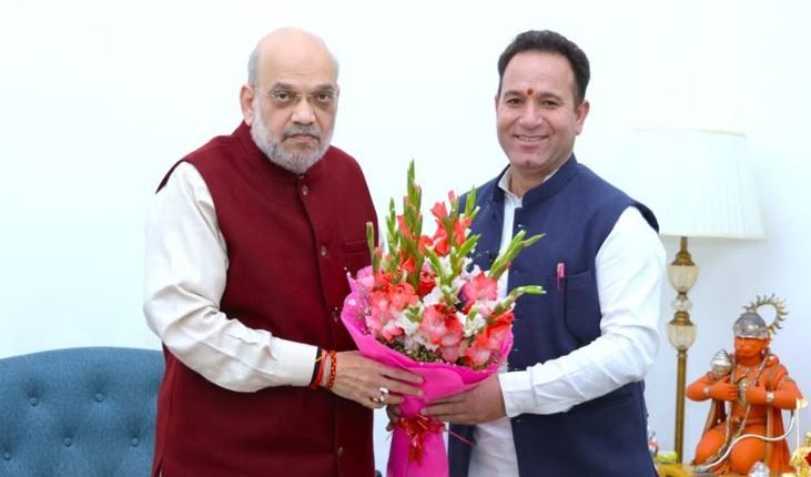 Sunil Sharma meets Home Minister Amit Shah, discusses various issues of J&K
