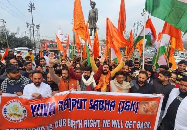 Yuva Rajput Sabha Stages Massive Rally in Jammu, Demands Immediate Restoration of Statehood