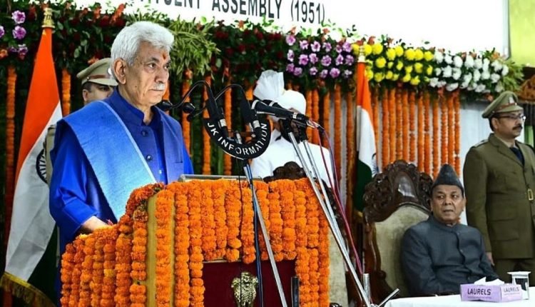 Complete Address  of  Manoj Sinha, Lieutenant Governor to the Legislative Assembly of Jammu & Kashmir