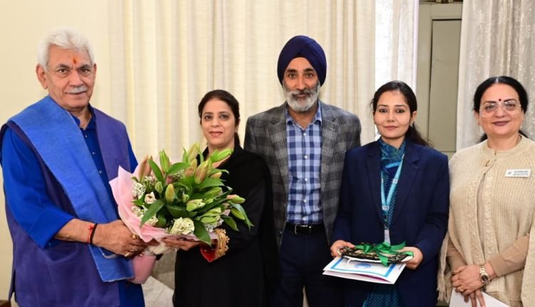 Jammu Sanskriti School team calls on LG Manoj Sinha, presents roadmap for special needs education