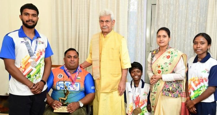 LG Manoj Sinha commends J&K’s para-athletes for excellence in archery, pledges continued institutional backing