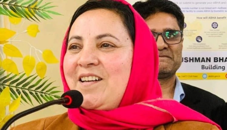 Sakeena Itoo greets students on 12th class results