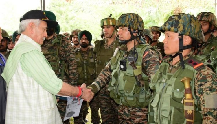 Lieutenant Governor Interacts with Troops at Poonch and Nowshera
