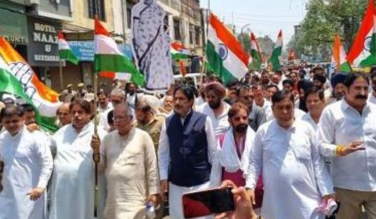 Impressive ‘JAI HIND YATRA’ taken by Congress in Jammu City