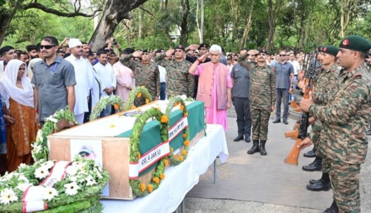 LG Manoj Sinha Pays Homage to Fallen Soldier Rfn Sunil Kumar Killed in Unprovoked Pak Firing