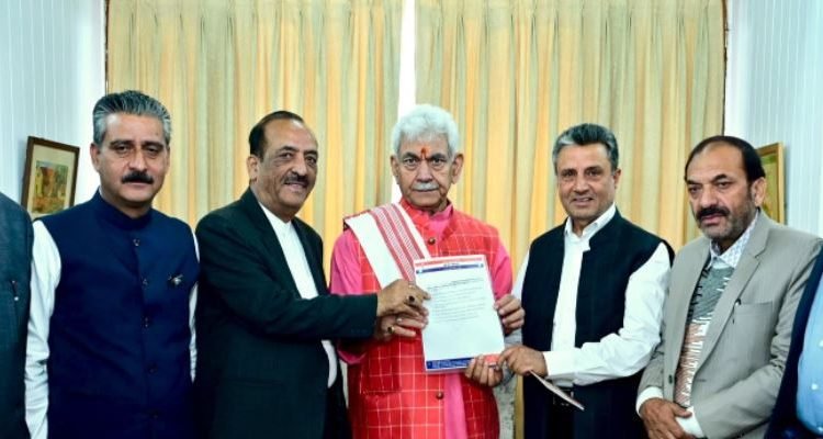 JKAP delegation led by Dilawar Mir meets LG Manoj Sinha, raises key public welfare concerns