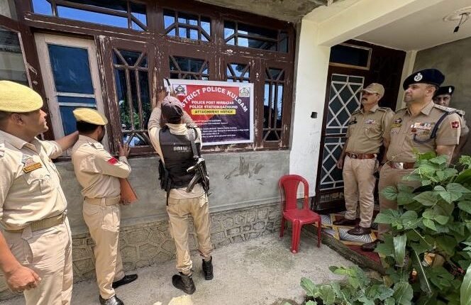 Kulgam Police Attach Property of Drug Peddler Under NDPS Act in Major Crackdown on Narcotics Trade