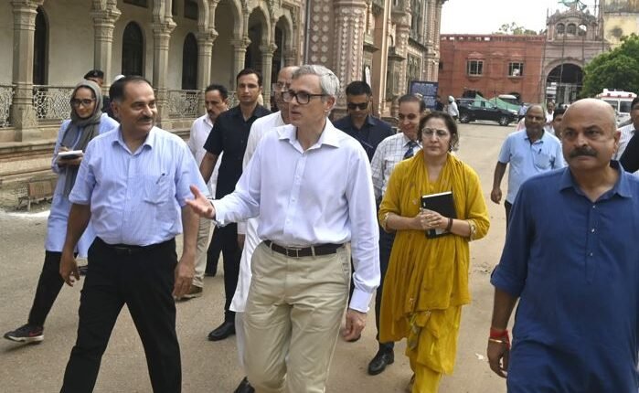 CM Omar Abdullah inspects Mubarak Mandi restoration; stresses on enhancing its heritage appeal