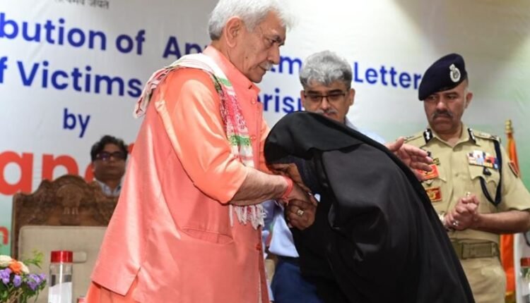 Lieutenant Governor hands over appointment letters to NoKs of terror victims