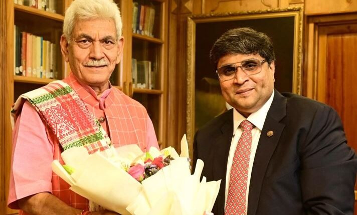Rahul Sahai ICC Jammu Chairman Meets LG Manoj Sinha, Flags Key Trade and Industry Issues