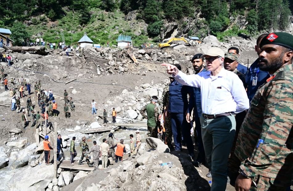 CM Omar Abdullah visits cloudburst-hit Chashoti village, announces relief, rehabilitation measures