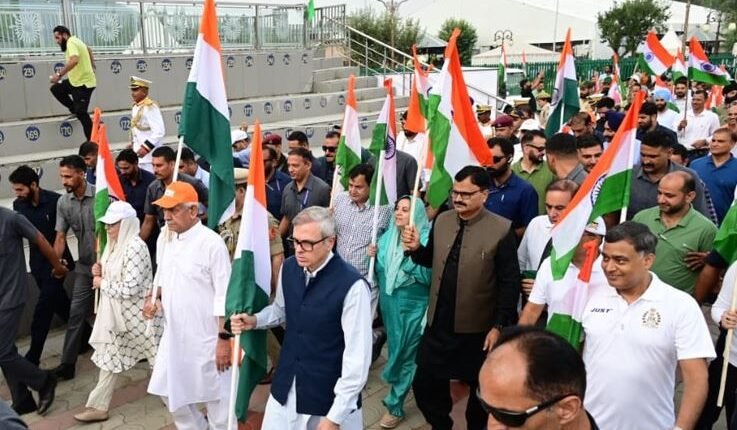 Chief Minister Omar Abdullah urges citizens to uphold the dignity of the national flag at Tiranga Rally