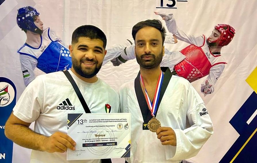 Danish Manzoor from B’la wins Bronze for India at 13th Elite Cup International Taekwondo Championship in Jordan