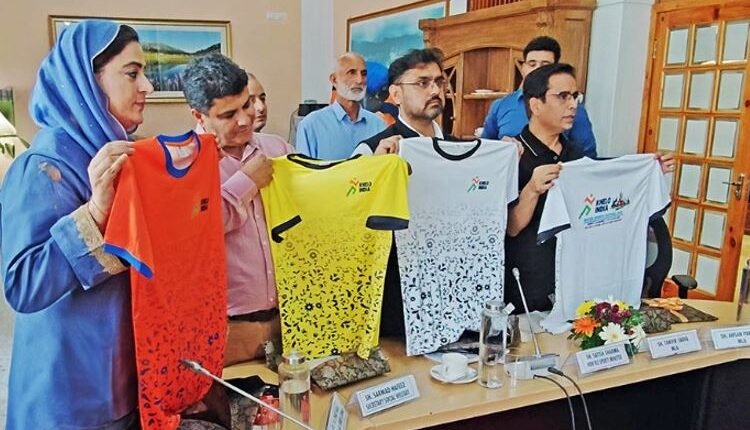 Satish Sharma launches Mascot, Logo, Anthem, Jerseys for Khelo India Water Sports Festival 2025