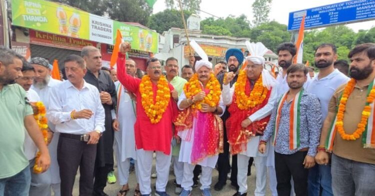 Khatana, Yudhvir, Rajesh lead Tiranga bike rally in Jammu East