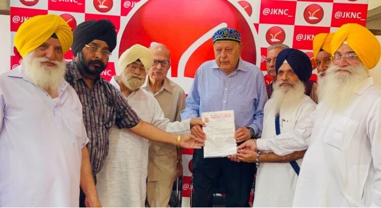 Dr. Farooq meets delegation of International Sikh Federation (Punjab)