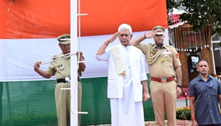 Lieutenant Governor Hoists National Flag at Raj Bhavan in Srinagar on the 79th Independence Day