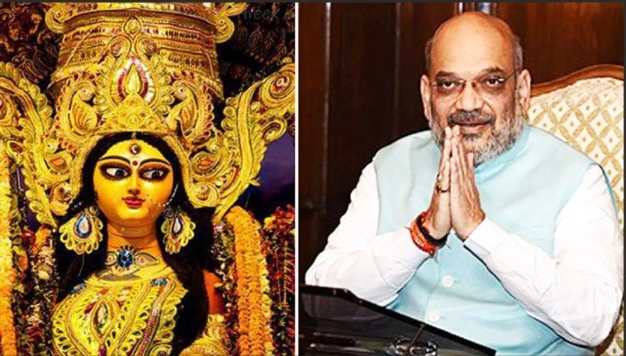 Political Tussle Sparks as Amit Shah Inaugurates Kolkata Durga Puja Pandal