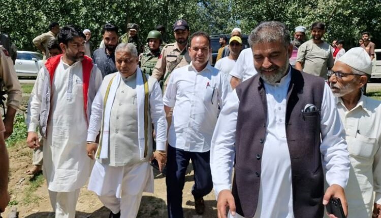 Sat Sharma, Sunil Sharma visited flood-hit areas in Pulwama, assure relief and rehabilitation