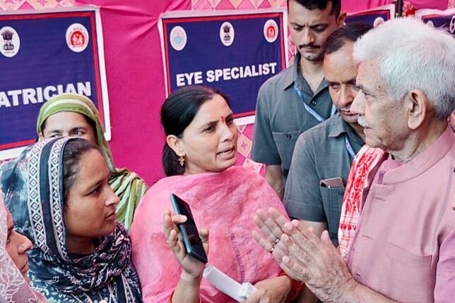Lieutenant Governor visits Mega Health Camp for flood affected families in Jammu