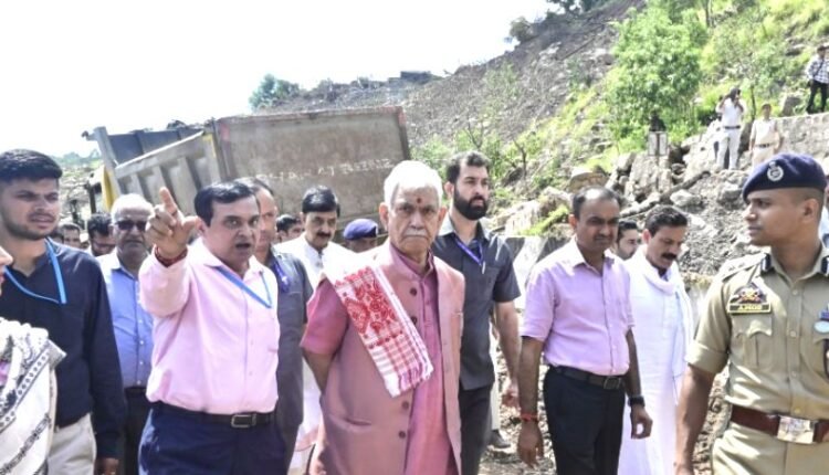 Lieutenant Governor visits Udhampur, inspects National Highway restoration works