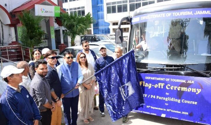 Director Tourism Jammu flags off 19 pilots for advanced paragliding training in Himachal Pradesh