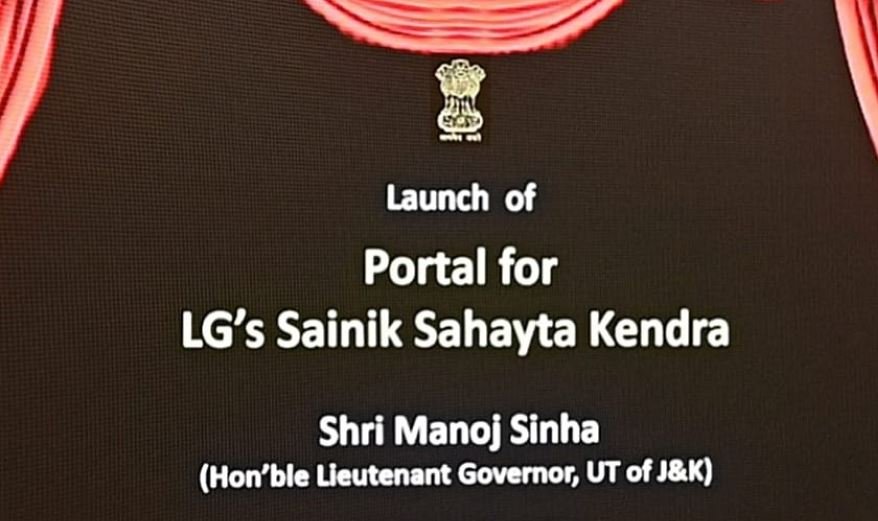 LG Manoj Sinha launches Lieutenant Governor’s Sainik Sahayta Kendra Portal