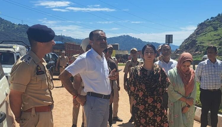 Div Com Jammu reviews restoration works on NH-44 at Thard in Udhampur